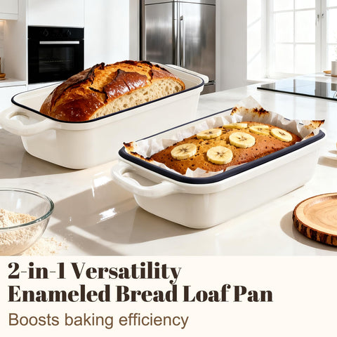 DYCYRQ enamelled cast iron interior bread-pan for easy release