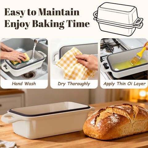 DYCYRQ gift-ready bread baking set with elegant enamel design