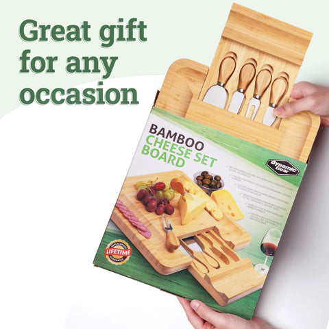 Dynamic Gear Cheese Platter accommodates larger portions of cheese, fruit, and snacks.