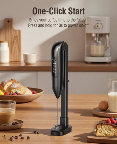 Dynooper 3-in-1 whisk mastery for frothing, blending and whipping.