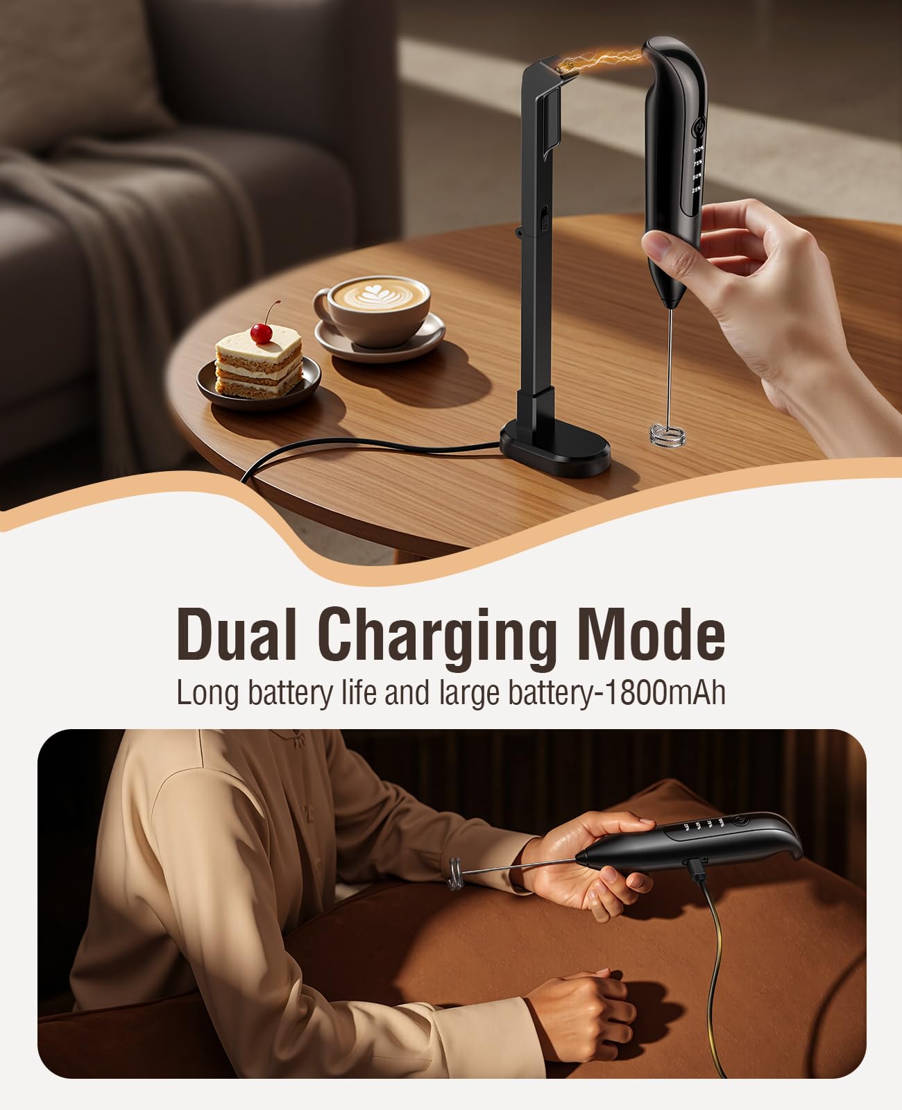 Dynooper dual-mode charging base and Type-C cable for flexible power.