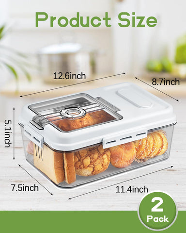 Dynta bread box transparent shell lets you see bread at a glance.