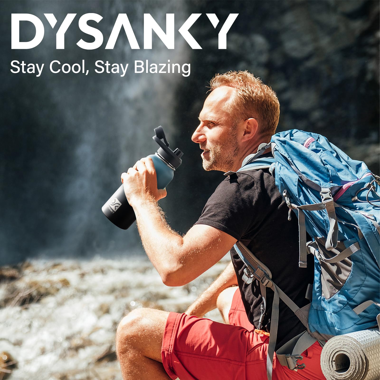 DYSANKY bottle with carrier bag for portable hiking hydration