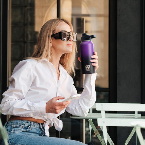 DYSANKY bottle strap and pocket add practical outdoor portability.