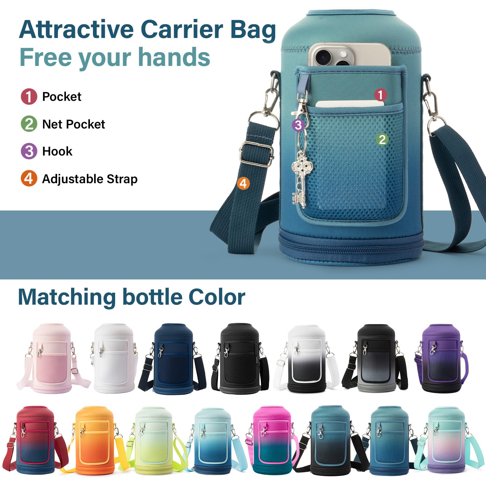 DYSANKY bottle wide-mouth design simplifies cleaning and ice addition