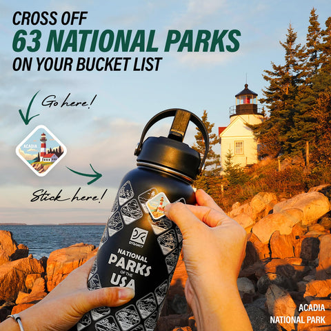 DYSANKY double-wall insulated bottle keeps beverages hot or cold.