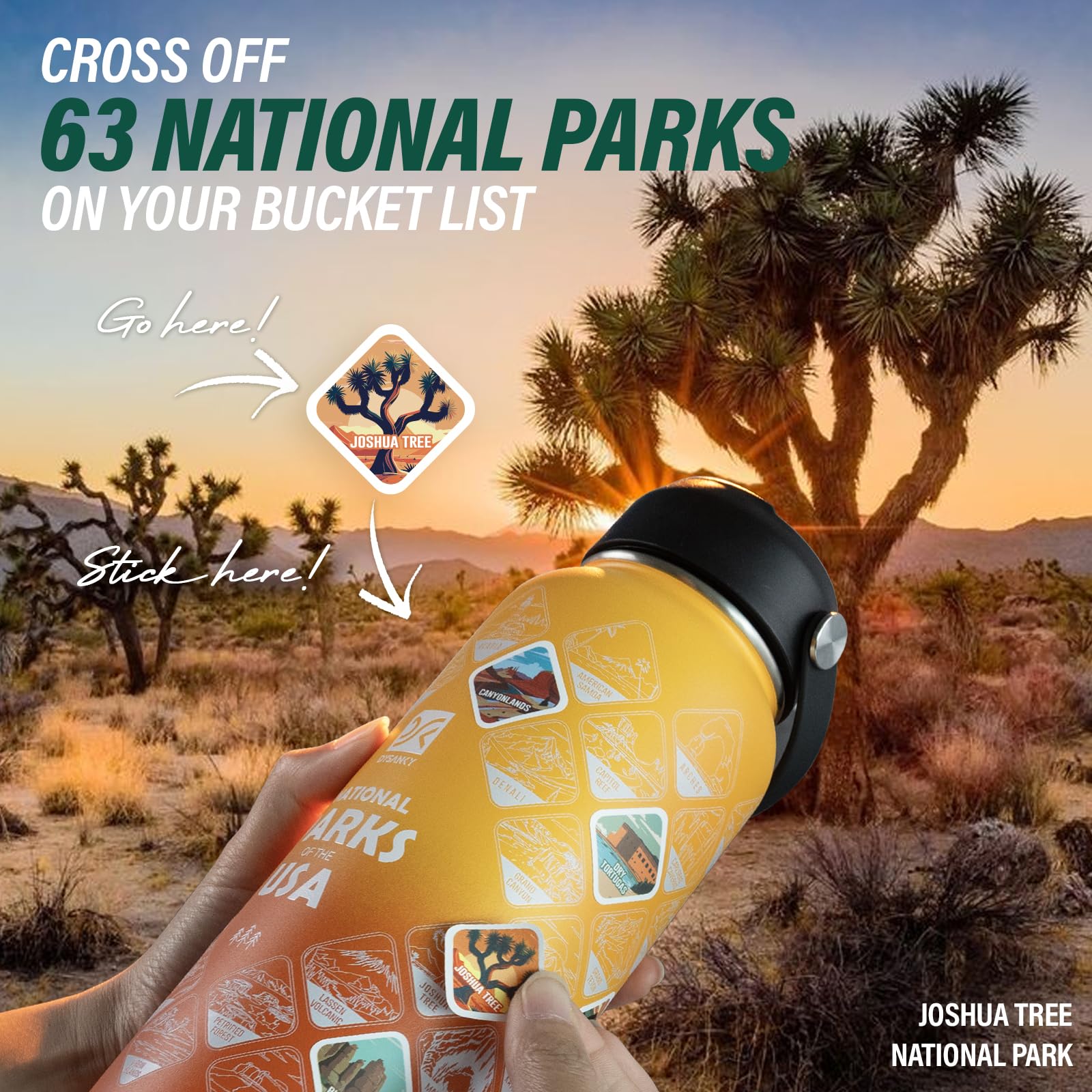 DYSANKY double-wall design keeps drinks cool or hot on outdoor trips.