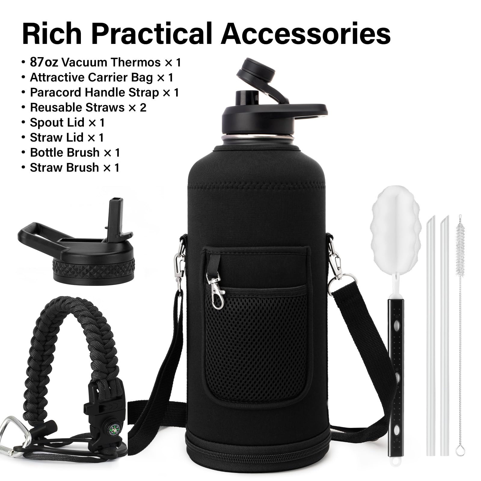 DYSANKY bottle in carrier bag with strap, ideal for hiking