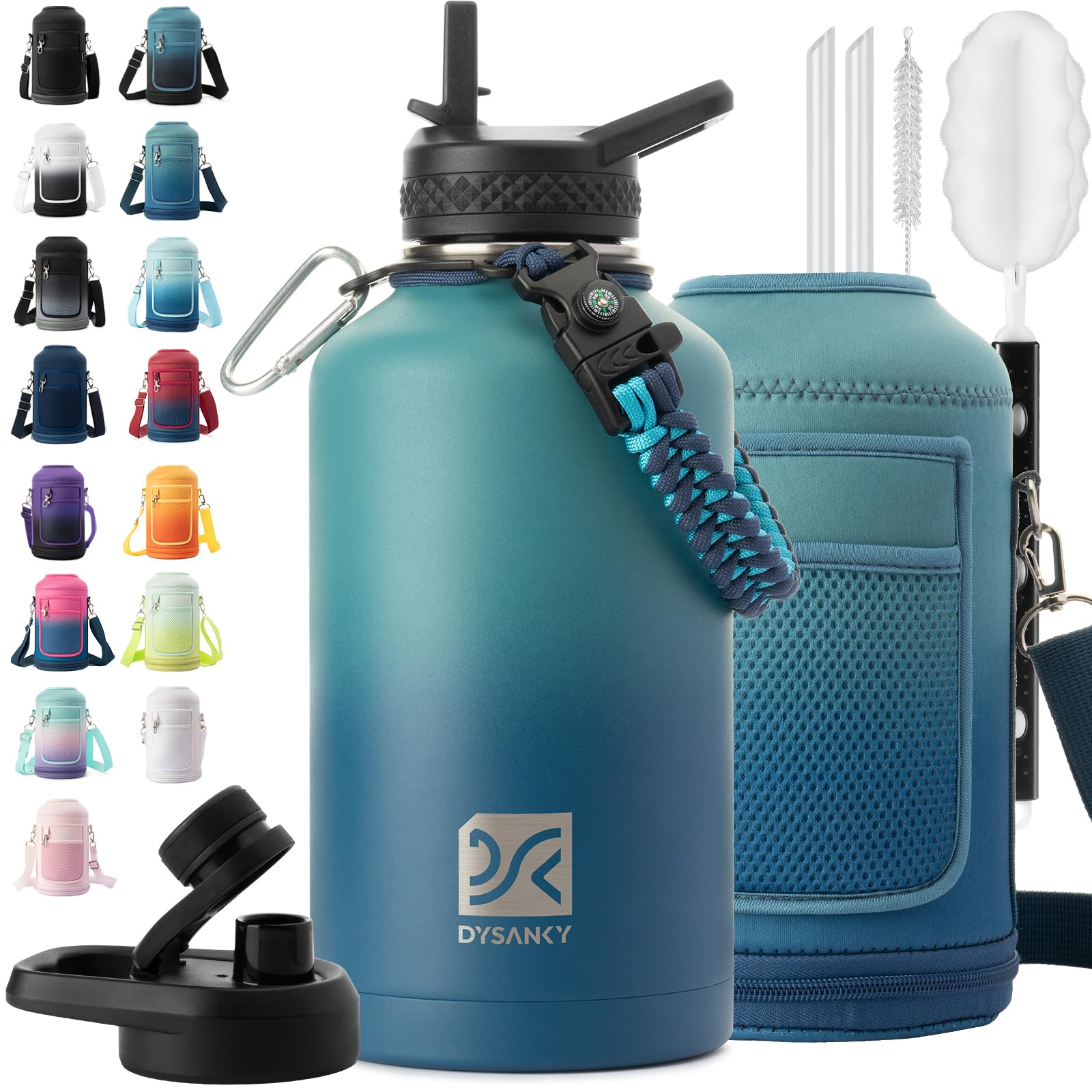 DYSANKY insulated bottle front view for outdoor use