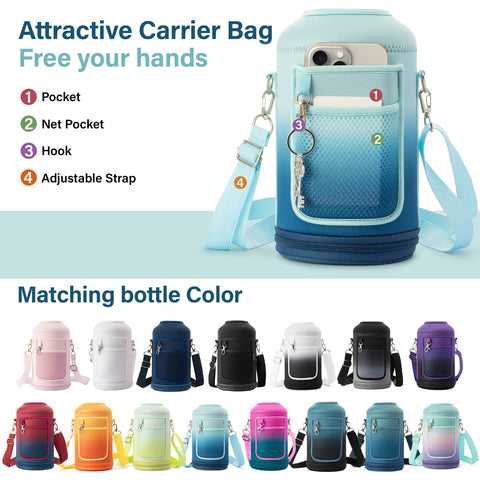 DYSANKY 64oz bottle with scratch-resistant powder coating maintains style at the gym