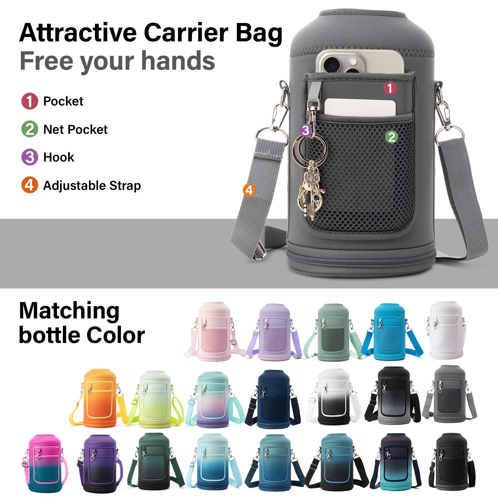 DYSANKY insulated water bottle wide-mouth design simplifies cleaning and ice addition