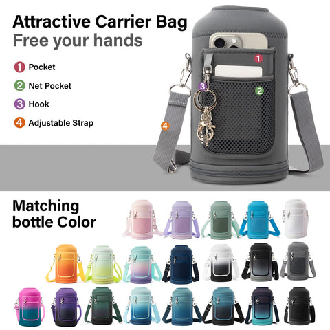 DYSANKY insulated water bottle wide-mouth design simplifies cleaning and ice addition