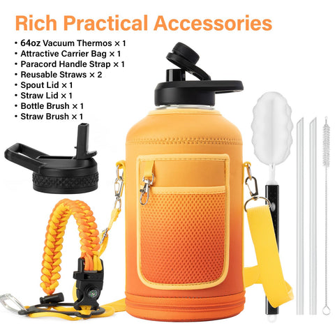 DYSANKY bottle with straw accessories for convenient on the go sipping