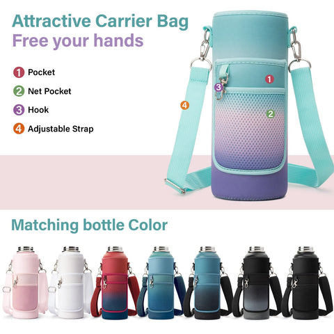 DYSANKY water bottle braided handle provides a comfortable grip during workouts.
