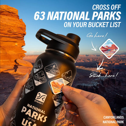 DYSANKY carrier bag with strap keeps the bottle handy on hikes.