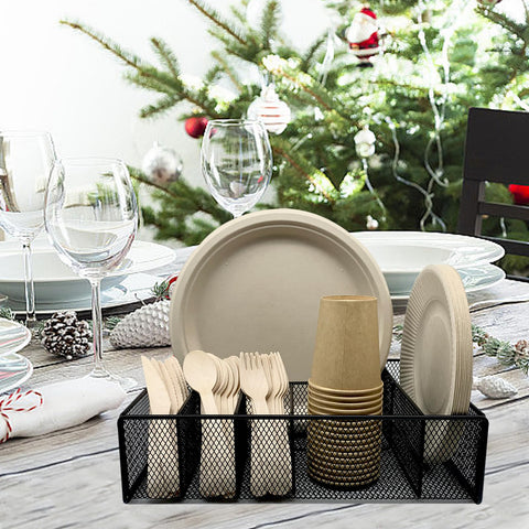 DysanVica kitchen stand caddy for plates enhances counter organization.