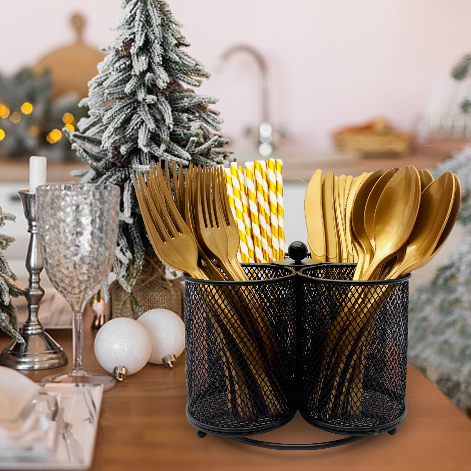 DysanVica black metal finish adds modern counter appeal.