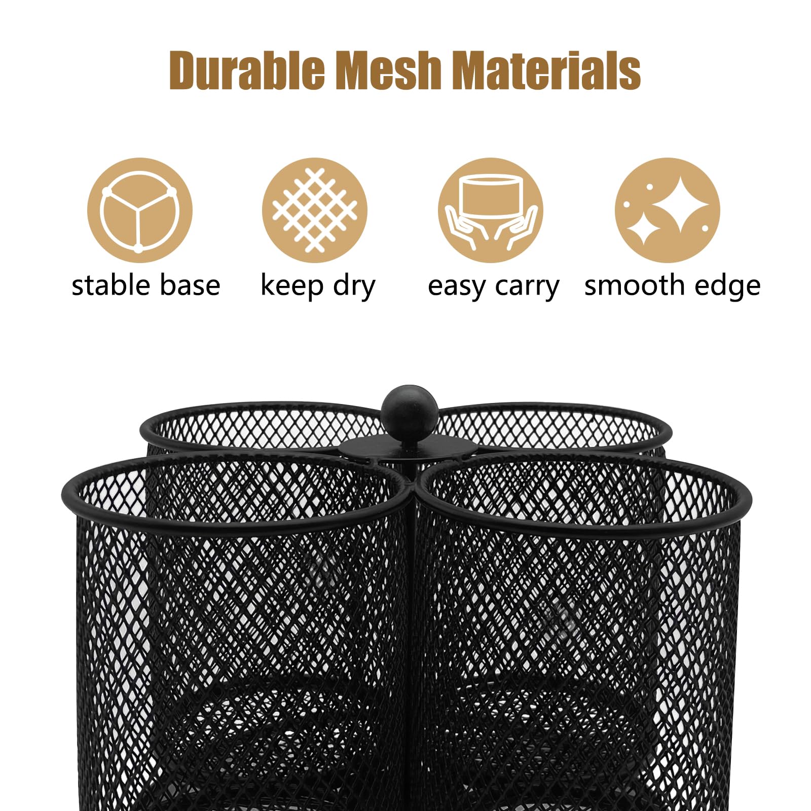DysanVica weighted-base caddy stays upright during use.