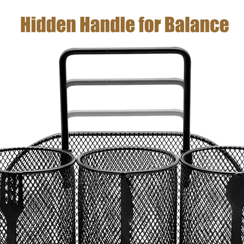 DysanVica silverware organizer features a hidden handle for easy access.