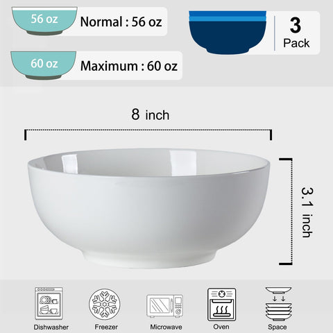Dyware 8-inch pho bowl in off-white ideal for noodles
