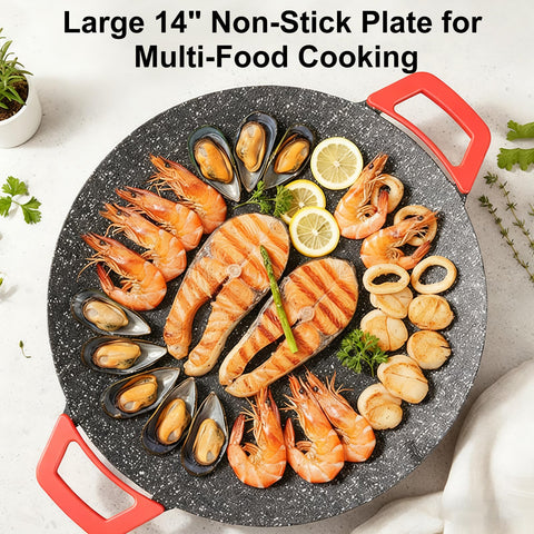 Dzanwo grill temperature control dial close-up for precise cooking from pancakes to steaks