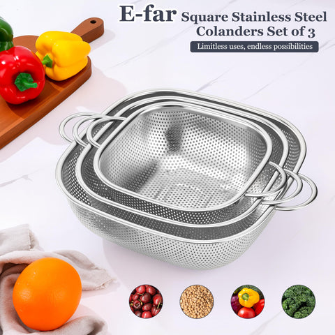 E-far nesting design saves cabinet space and organizes utensils.