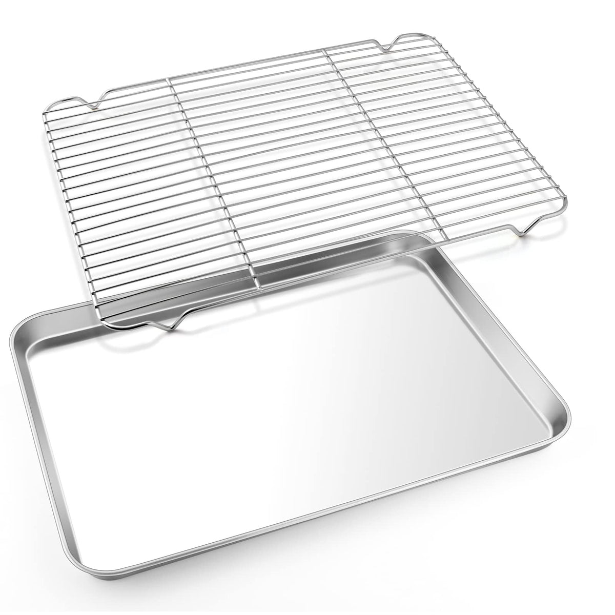 E-far cookie sheet with rack set for even baking and easy cooling.