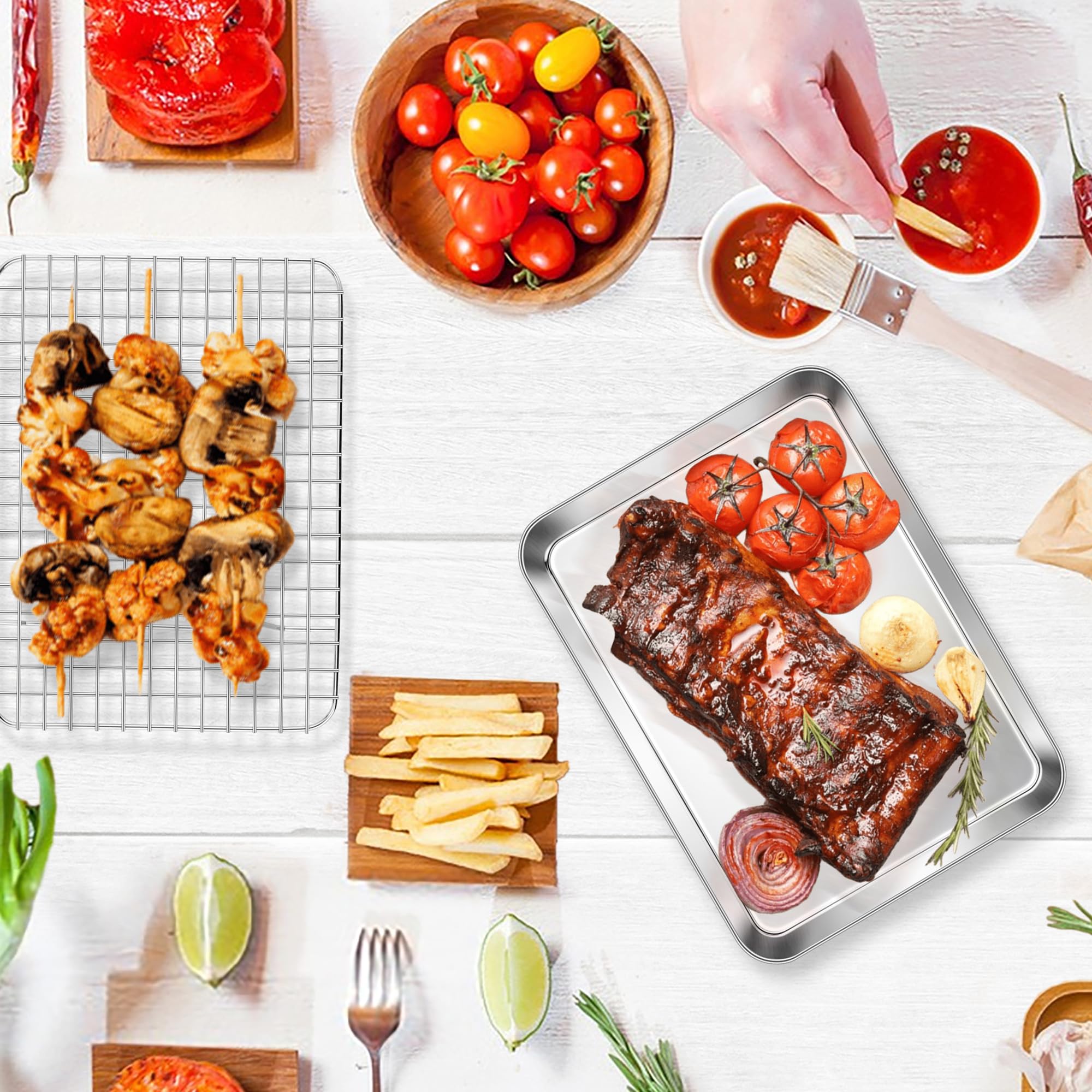 E-far high-heat tray withstands up to 450°F for versatile cooking