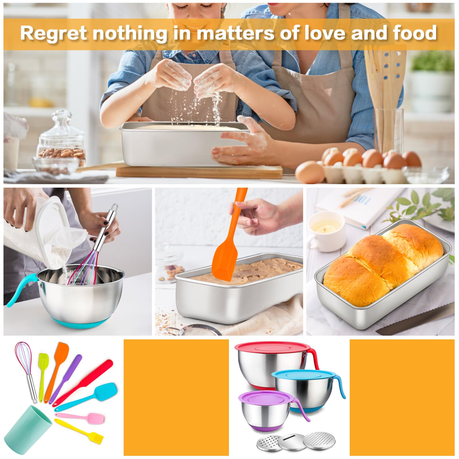 E-far multi-use loaf pans for bread, meatloaf, and brownies.