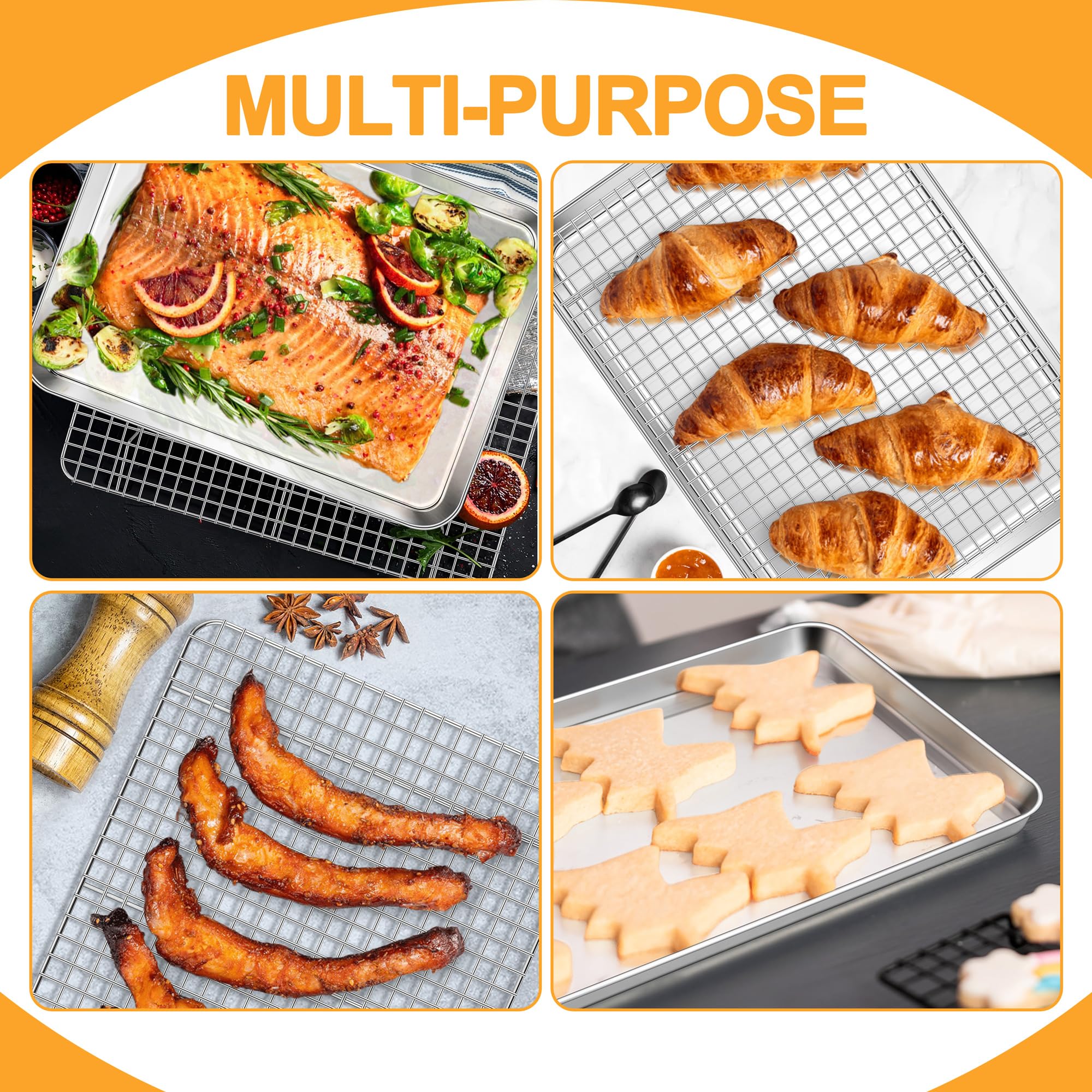 E-far non-toxic stainless steel set for high-temp baking.