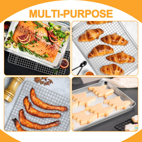 E-far non-toxic stainless steel set for high-temp baking.