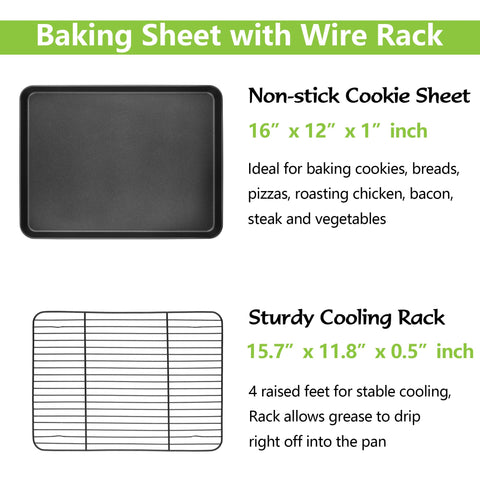E-far nonstick coating on baking sheet supports quick release and minimal sticking.
