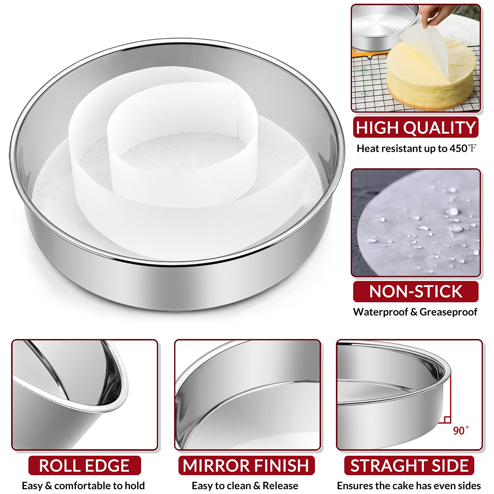 E-far pre-cut parchment inserts demonstrate quick release in baking