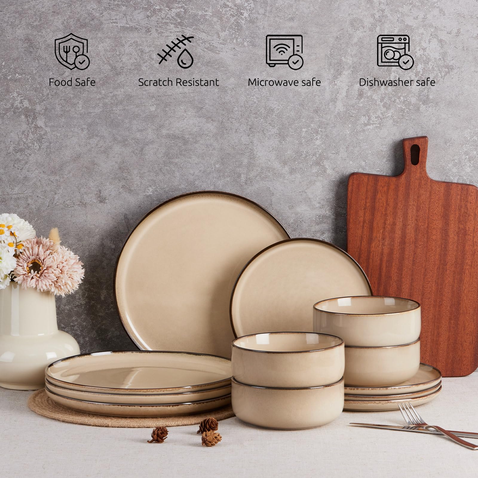 E-far versatile table setting blending rustic and modern styles