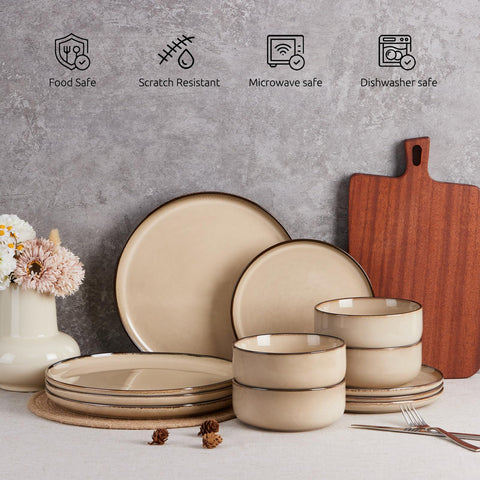 E-far versatile table setting blending rustic and modern styles