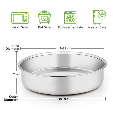 E-far stainless steel mirror-finish cake pans for smooth release and elegant slices.