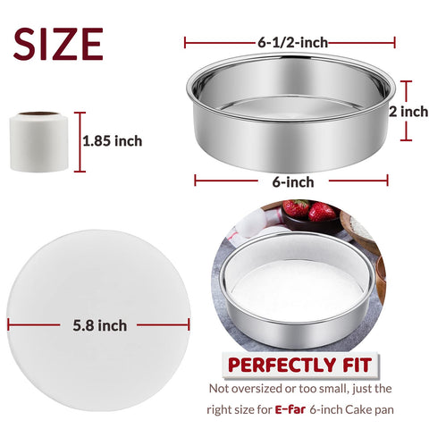 E-far stainless steel round pan highlighting durable non-toxic surface