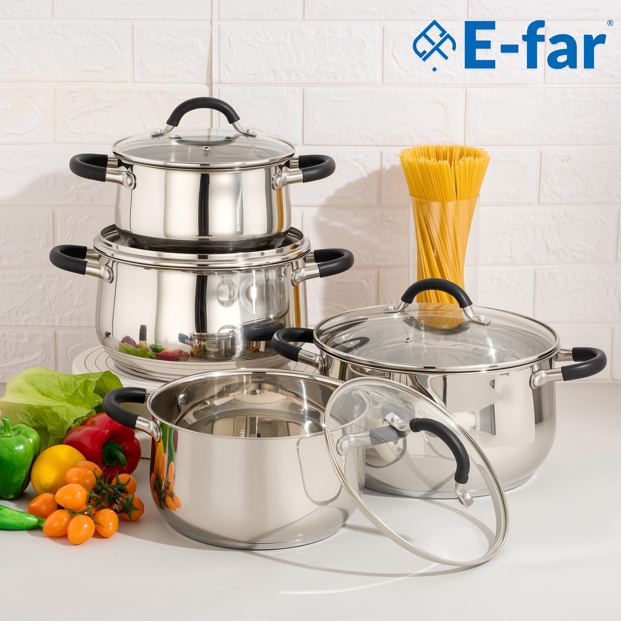 E-far even-heat drum design prevents hot spots for consistent results.