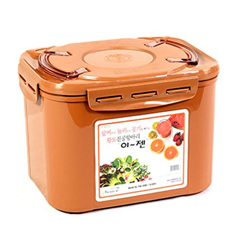 e-jen Premium Kimchi Container front view highlighting durable earthenware body for home fermentation.