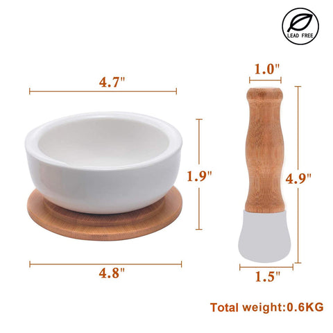 E-liu bamboo coaster and pestle grip for comfortable use
