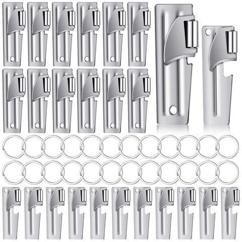 Eaasty P-38 and P-51 military-style can openers with rings for outdoor use.