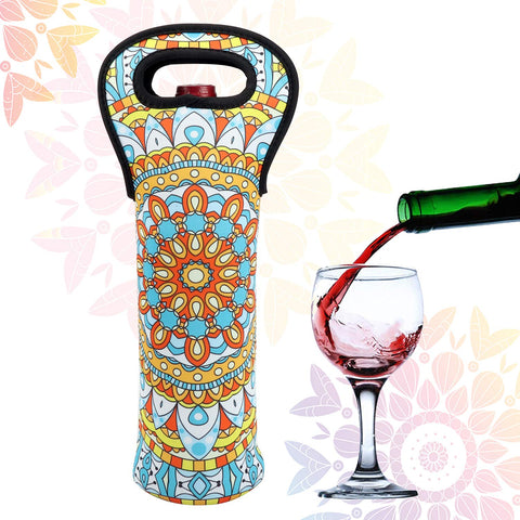 Eacolle insulated wine bottle carrier preserves chill, ideal for picnics.
