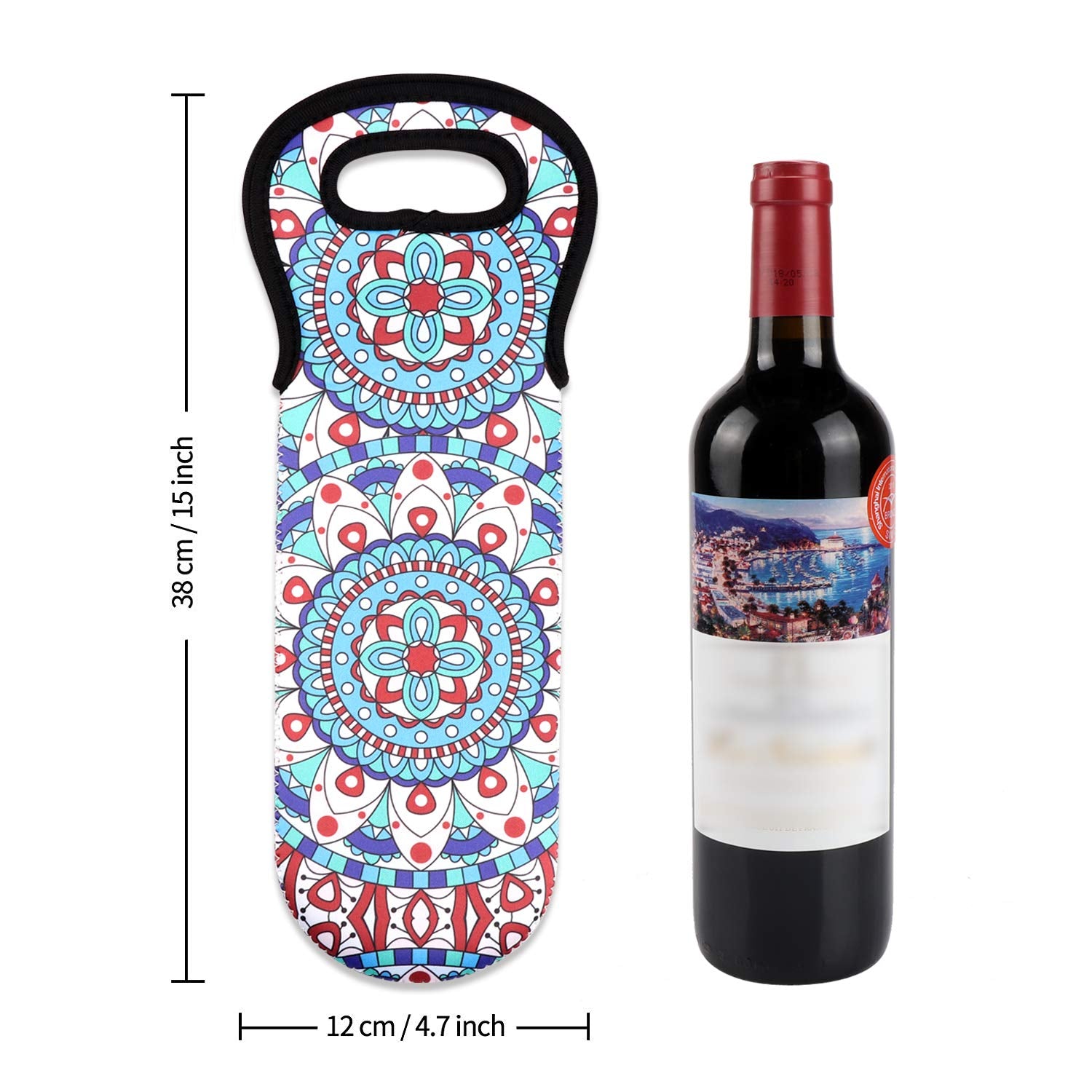 Eacolle single-bottle wine tote offers protective sleeve for transport.
