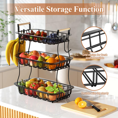 EACONPT banana hooks keep fruit organized and off the counter.