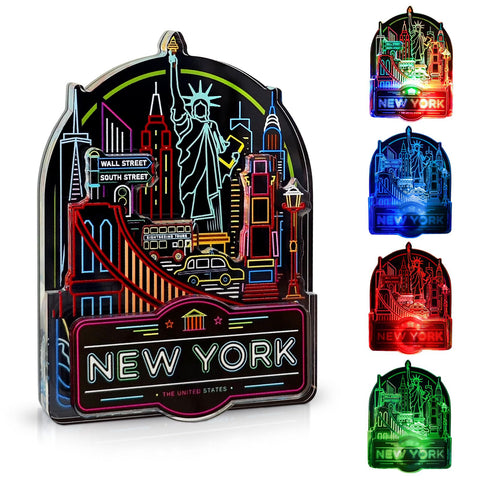 EagleBuddy New York Fridge Magnet with LED glow for night display