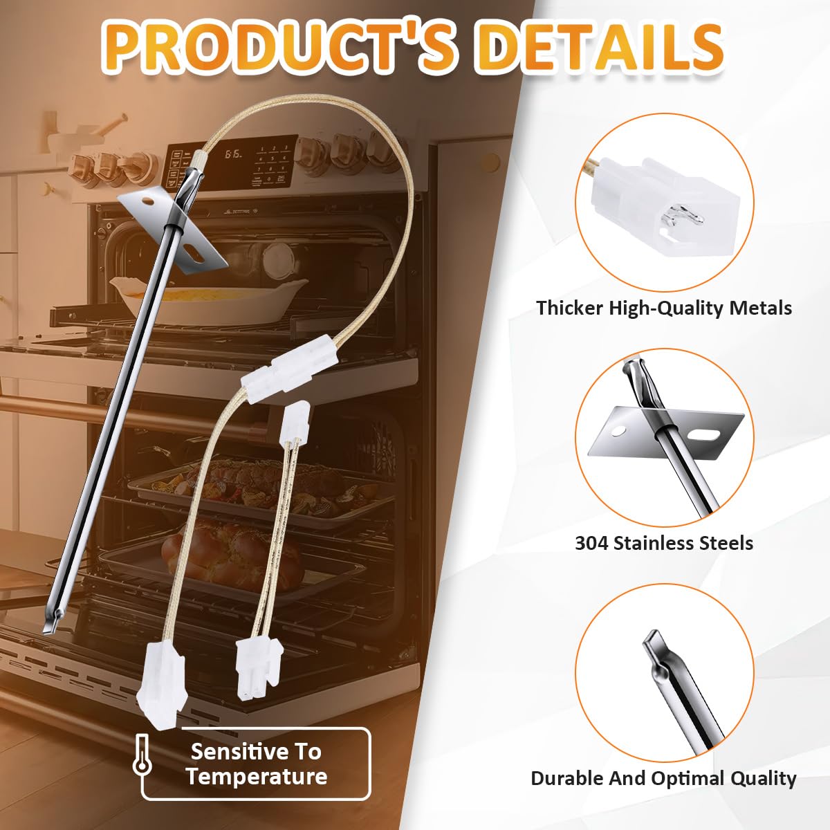 Easy-install design for fast replacement in compatible ovens