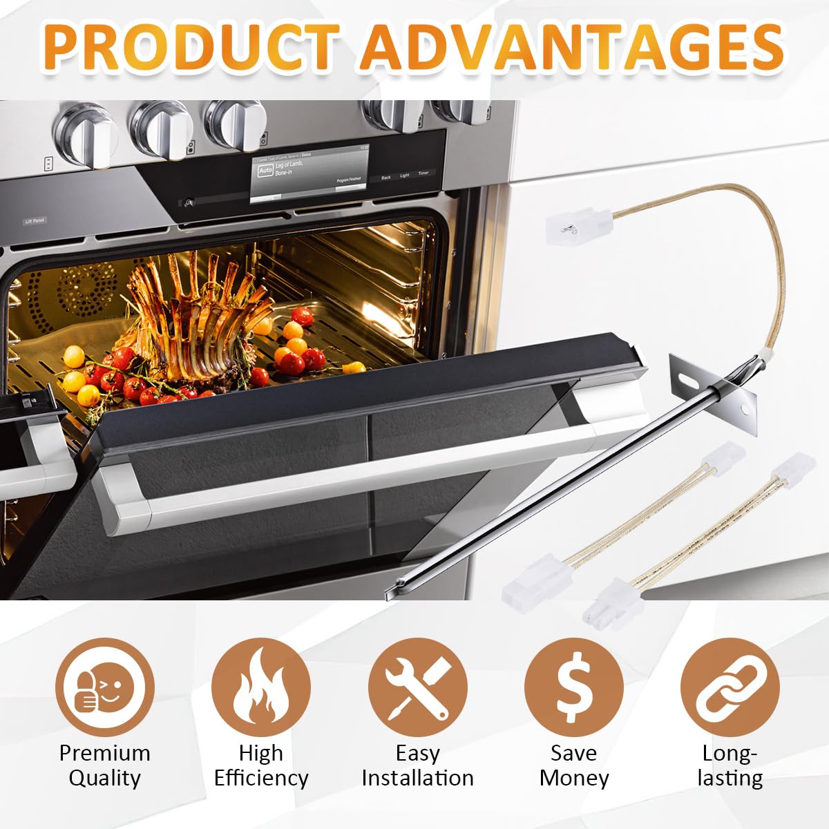 Premium-quality materials support durable oven performance over time