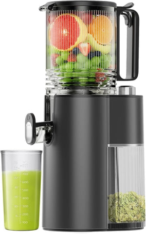 EanOruus cold-press juicer front view showing compact design for small kitchens
