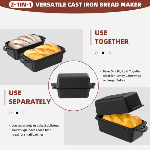 EAOENLS loaf pan lid on, demonstrating Dutch oven style moisture lock for tender crumb.