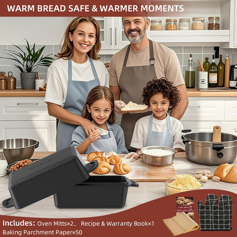 EAOENLS pre-seasoned cast iron loaf pan ready for first bake and release.